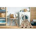 thumbnail image 2 of Ahgly Company Tapis Rond Lavable en Machine Intérieur Transitionnel Brun Cuivré, 8 Pieds Rond, 2 of 7