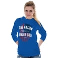 thumbnail image 4 of One Nation Under God Blessed USA Flag Long Sleeve TShirt Men Women Brisco Brands S, 4 of 6