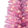 thumbnail image 3 of 4.5 ft Pre-lit Pink Tinsel Tree 160 Tips 70 UL Clear Incandescent Lights, 3 of 3
