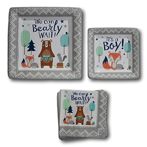 baby shower paper plates and napkins