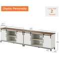 thumbnail image 3 of Sliding Barn Door TV Stand for 110 Inch TV, White Entertainment Center for 90-110 inch TV Console Table for Living Room Bedroom, 3 of 7