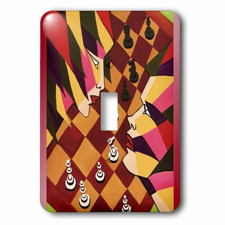 Competition Game - 3dRose Anybody as chess players can appreciate Competition not just about the board game but game of life - Single Toggle Switch (lsp_54896_1)