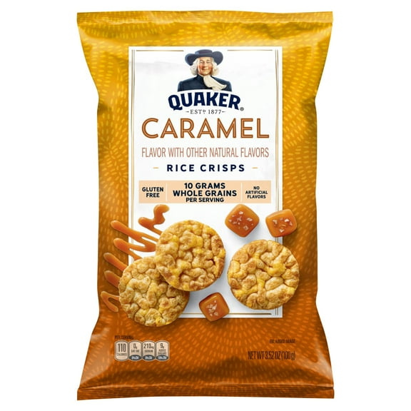 Quaker Popped Rice Crisps Whole Grain Caramel Corn
