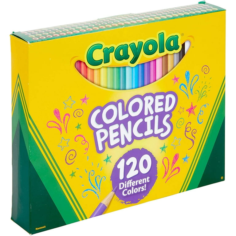 Crayola Colored Pencils Set (120ct), Bulk, Great for Adult Coloring Books,  Gifts for Kids & Adults and Metallic Colored Pencils, Long, 8-Pack