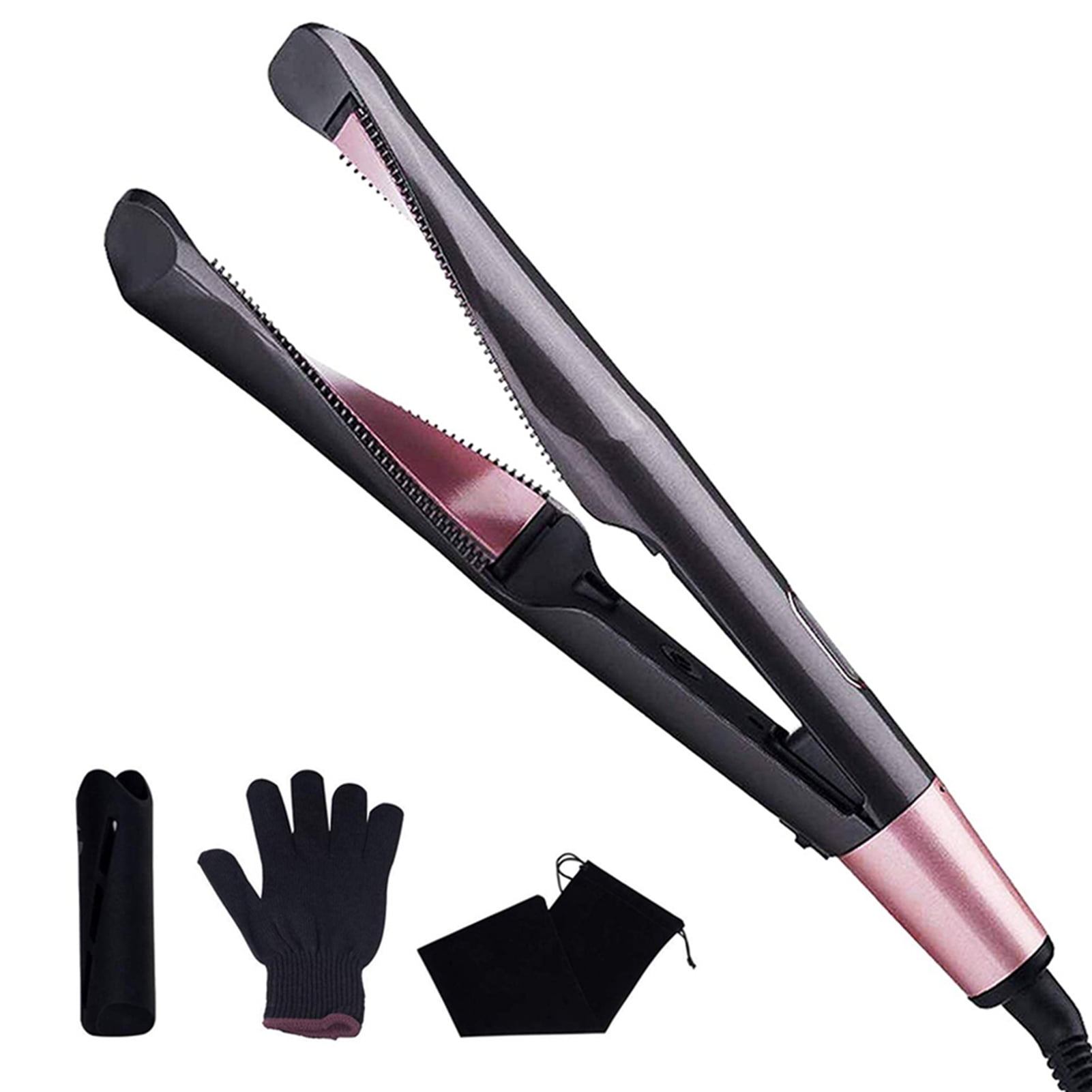 how to straighten hair with a curling wand