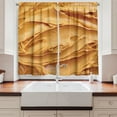 thumbnail image 2 of Ambesonne Peanut Butter Kitchen Curtains, American Breakfast, 55"x39", Pale Brown, 2 of 3