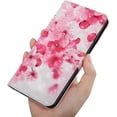 thumbnail image 5 of Compatible with Samsung Galaxy A20 Wallet Case, Galaxy A20 Phone Case Leather Flip Folio Case with Wrist Strap and Kickstand Magnetic Shockproof Case for Samsung Galaxy A20 / A30 Pink Flower BX, 5 of 12