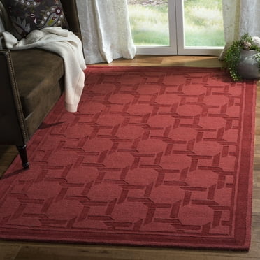 SAFAVIEH Martha Stewart Resort Weave Geometric Wool Area Rug, Sealing Wax, 8' x 10'