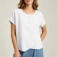 thumbnail image 6 of cocolona Summer Tank Tops for Women Crew Neck Sleeveless Side Split Button Shirts Trendy Casual Solid Color Blouses, 6 of 6