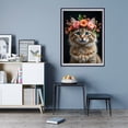 thumbnail image 7 of Diamond Art Kit for Adults, Floral Crowned Cat Portrait Diamond Painting for Adults Beginners, DIY Diamond Art Painting Kits, 5D Diamond Painting Crafts for Home Decor 12x16 Frameless, 7 of 7