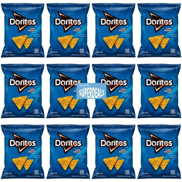 Doritos Cool Ranch Flavored Tortilla Chips, 12 Pack, 1.75 oz Each, with Mystery Gift