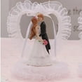 thumbnail image 4 of Wedding Couple Figurine Cake Topper Resin Romantic Couple Cake Topper Birthday, 4 of 6