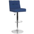 thumbnail image 1 of Ravello Contemporary Adjustable Height Barstool with Accent Nail Trim in Beige Fabric, 1 of 5
