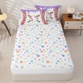 thumbnail image 4 of Homewish Baseball Ice Cream Zipper Full Size Comforter Sets with Fitted Sheet and 2 Pillowcases,Kids Ball Games Zipper Bedding Set For Boys Girls,Reversible,4-Piece, 4 of 7