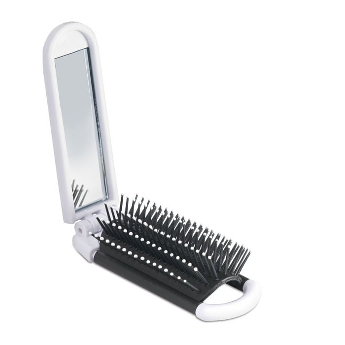 Portable Folding Hair Brush With Mirror Compact Travel Comb - Mix-color (3  Pack), New - Walmart.com