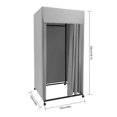 thumbnail image 3 of 3.3*3.3*6.6ft Full Coverage Portable Fitting Room Clothes Store Dressing Room with Wheels ＆ Cover Gray, 3 of 9