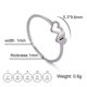 thumbnail image 1 of HIPEE Fashion Stainless Steel A-Z 26 Letters Rings Double Heart Hollow Women Ring For Women Charm Wedding Finger Jewelry Gift, 1 of 5