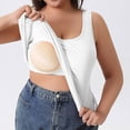 thumbnail image 2 of BILIKEYU Womens Ribbed Tank Tops, Built in Shelf Bra Sleeveless Cami V Neck U Neck Crewneck High Stretchy Sexy Athletic Blouses Workout Tops for Women, White, 2 of 5