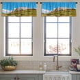 thumbnail image 4 of LALILO Kitchen Curtain Valance Castle Europe Ancient Rod Pocket Window Curtain 52"x 18" Set of 2, 4 of 7