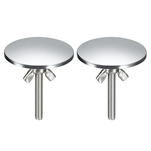 Kitchen Sink Hole Covers, 2Pcs - Zinc Alloy Faucet Hole Cover, Soap Dispenser Hole Cover for Sink (Bright Chrome)