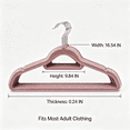 thumbnail image 2 of Pink Velvet Non‑Slip Clothes Hangers, 10 Pack, Space Saving Heavy Duty Hangers for Closet Storage, 2 of 4