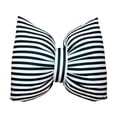 thumbnail image 2 of 2Pcs Bow Shaped Pillow, Decorative Sofa Throw Pillows 9.8X7.1", Striped Black And White Reversible Pillow Cushions For Couch Bed Sofa Office Car Decor Neck Waist, Hand Made Cotton, Detachable To Wash, 2 of 5