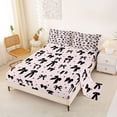 thumbnail image 2 of Erosebridal Black Bowtie Kids Queen Sheet Sets,Cute Polka Dots Kawaii Stars Bed Set For Girls 4 Pieces, 2 of 6