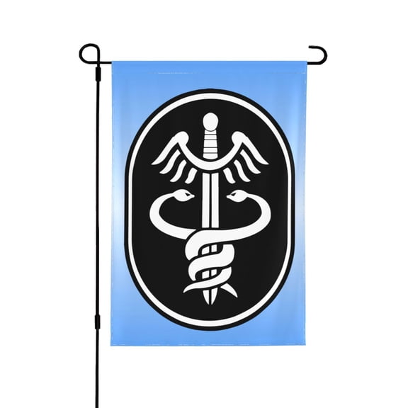 United States Army Medical Command Garden Flag 12.5x18 Inch Double Sided Decorations Outdoor Yard Flags For Outside Lawn Porch Garden Decor