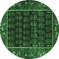 thumbnail image 1 of Ahgly Company Indoor Round Persian Emerald Green Traditional Area Rugs, 6' Round, 1 of 4