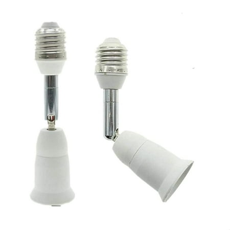

Mevyucr E26/E27 Light Socket Extender 4.5 Inch Extension Adjustable Vertical 90°Horizontal 360° 100V - 250V Max 150W Medium Screw Base Light Converter Socket Extender