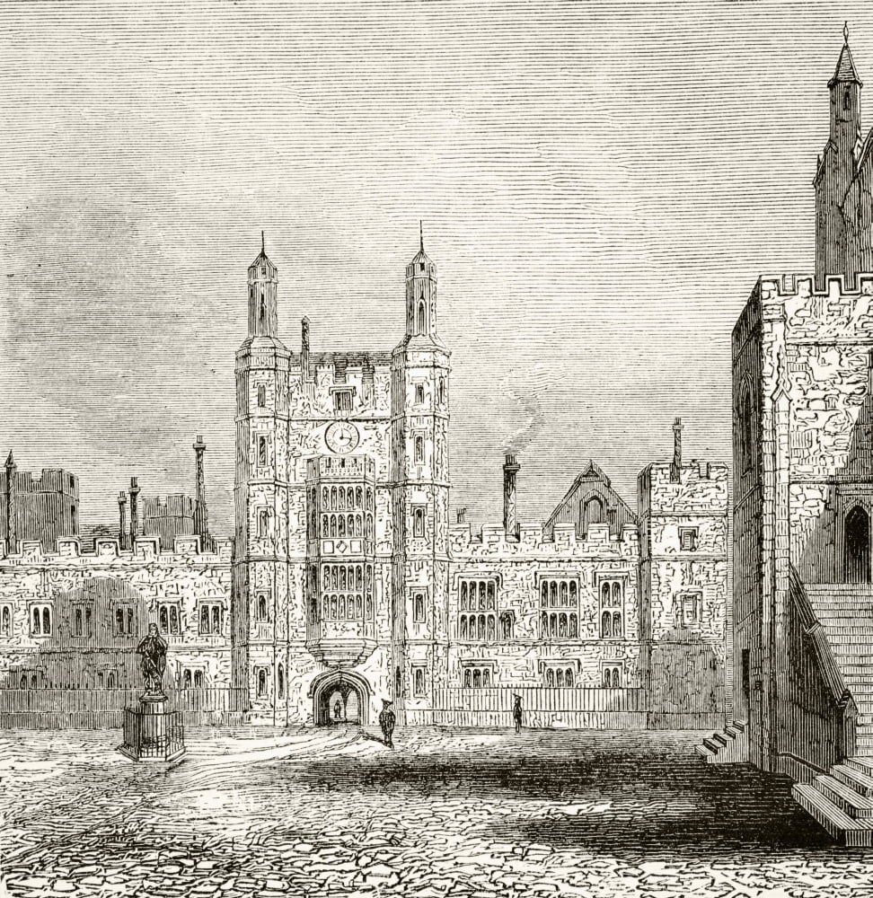The School Yard At Eton College Eton Berkshire England In The Nineteenth Century From The National And Domestic History Of England By William Aubrey Published London Circa 1890 Canvas Art - Ken Welsh