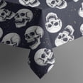 thumbnail image 5 of Navy Skull Pattern Square Tablecloth,Waterproof Square Table Cover,Wipeable Spillproof Washable Table Cover for Home Kitchen Party Decor 42"X42"(107x107cm), 5 of 6