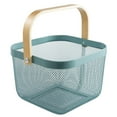 thumbnail image 4 of mmirethe Steel Storage Basket Metal Fruit Basket with Handle Kitchen Food Container Olive Green, 4 of 4