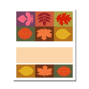 Fall Leaves Table Tent Place Cards - 25 Fall Leaves Guest Seating Name Cards - Table Tents - Place Cards (Fall Leaves) - 77013