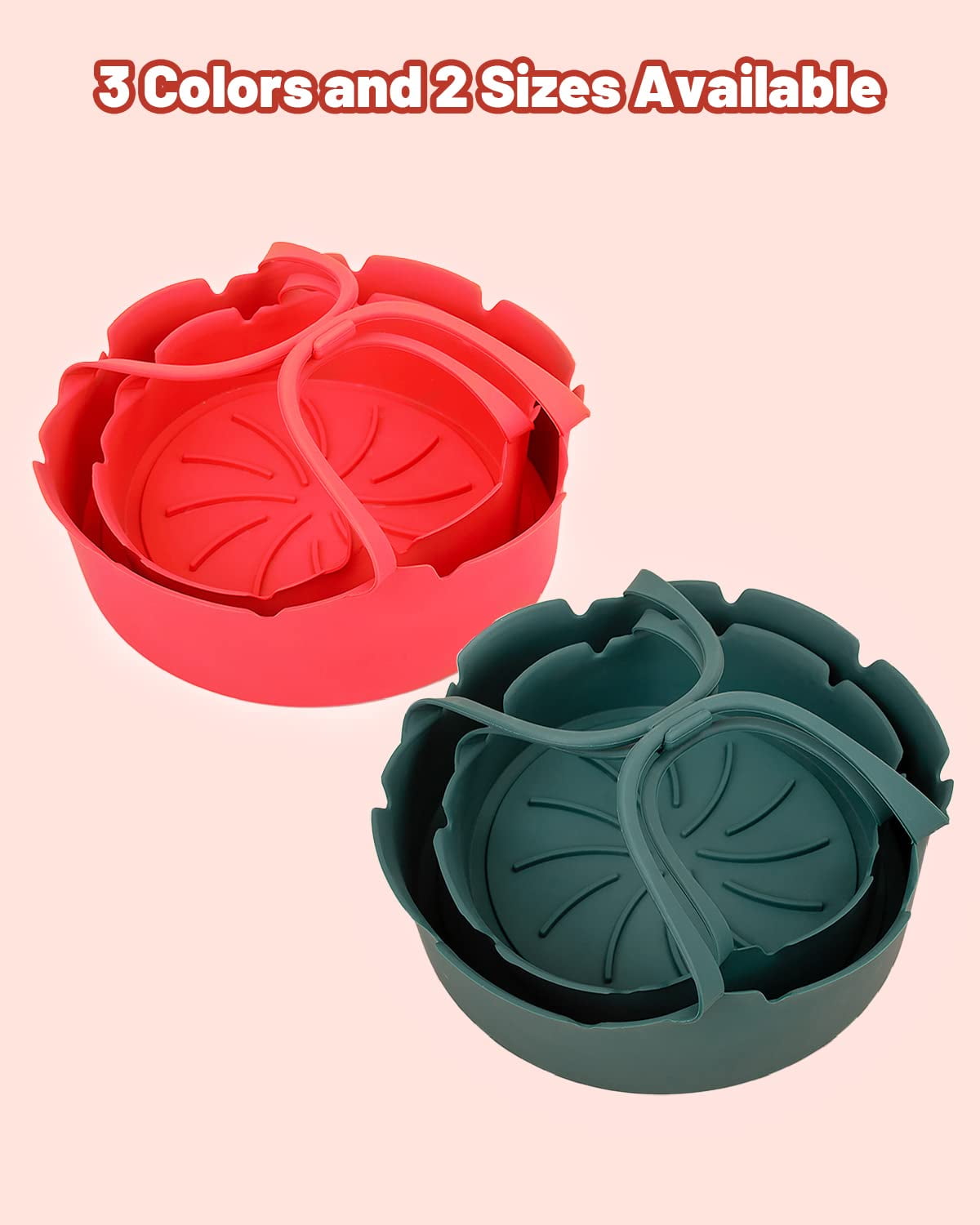 Air Fryer Silicone Liners Square 2 Pack 8.6 Inch Airfryer Liners 4-7 QT  Reusable Air Fryer Liners Silicone Pot Oven Liner Baking Tray, Air Fryer