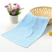 Bigersell Solid Print Casual Polyester Bath Towel, Light Blue