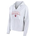 thumbnail image 2 of Women's Fanatics  White Indiana Hoosiers Striped Notch Neck Pullover Hoodie, 2 of 3