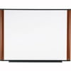 3M Dry Erase Board, 96 in x 48 in, Widescreen Mahogany-Finish Frame