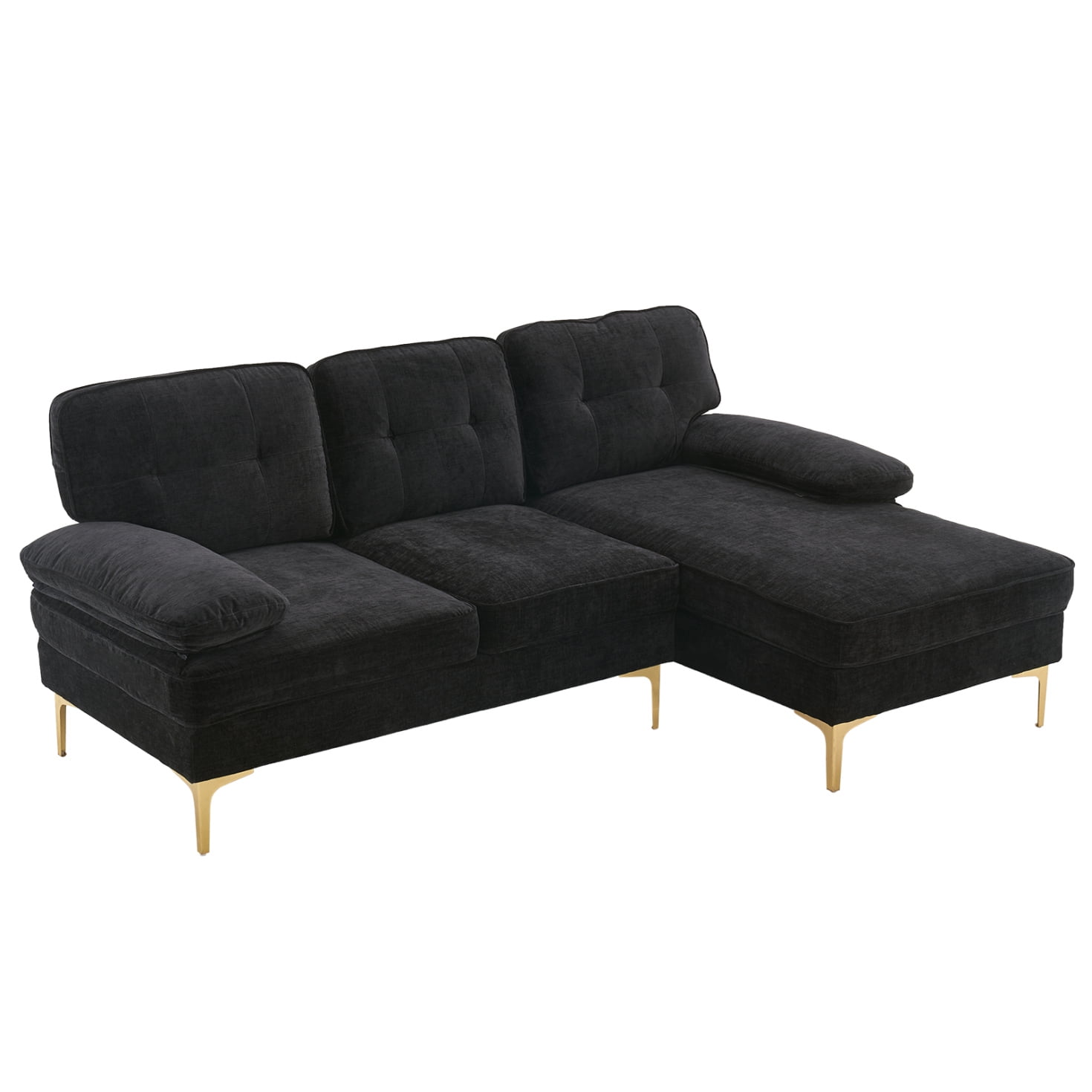 85" LShaped Sectional Sofa Couch, Upholstered Modern 3Seat Sofa Couch, Simple And Stylish