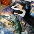 thumbnail image 4 of Manfei Fishing And Hunting 7-Piece Twin Bedding Sets,Lake Fish Bedding Comforter Set,Ocean Fish Sheet Sets For Teens Boys,Breathable Home Decor Reversible, 4 of 8