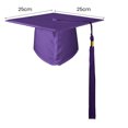 thumbnail image 4 of CSChome Bachelor Cap Unisex Graduation Hat - Tassel Pendant Solid Color Classic Flat Top, 4 of 7