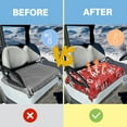 thumbnail image 5 of Yuyamidu HO-HO-HO Golf Cart Seat Covers, Fluffy Candy Canes Golf Cart Seat Towel Blanket, Fits More 2 Person Seats Club Car, Christmas Decoration, 5 of 8