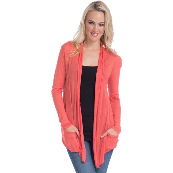 Semi-sheer Cardigan Cover-up with Pockets