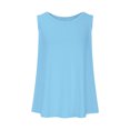 thumbnail image 5 of cocolona Womens Solid Workout Tank Tops Athletic Sports Running Yoga Tank Tops Summer Casual Loose Crew Neck T-shirt Blouse M, 5 of 8