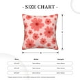 thumbnail image 4 of Square Throw Pillow Covers with Core, Flowers Pink Floral Stamp Pillows for Sofa Beds, 20 x 20 inches Multicolor, 4 of 9
