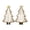 C, variant on Christmas Wooden Tree Tabletop Decoration, 2-Piece Interlocking Red Snowflake Ornament for Mantel Shelf Holiday Decor, 5.82 in