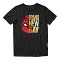thumbnail image 2 of Marvel Spider-Man Brand New Day Men's Spidey Upside Down Logo T-Shirt (Black, S-XXXL), 2 of 4