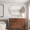 thumbnail image 3 of ANDY STAR Brushed Gold Bathroom Mirror, 48 x 30 Inch Oval Vanity Mirror, Brushed Brass Mirror for Wall in Stainless Steel Metal Frame 1" Deep Wall Mounted Horizontal/Vertical, 3 of 6