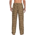thumbnail image 3 of Goofa Leopard Print Brown Printed Soft Pajama Pants for Men, Wide Leg Comfy Casual Lounge Yoga Pants-X-Large, 3 of 9