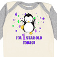 thumbnail image 4 of Inktastic I'm 1 Year Old Today-first Birthday Baby Penguin Boys or Girls Long Sleeve Baby Bodysuit, 4 of 5